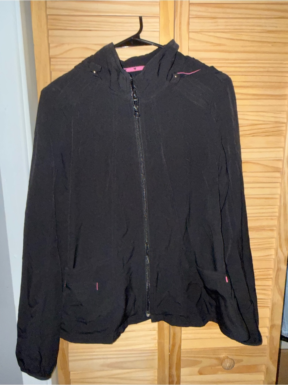 Black Zip-Up Scrub Jacket